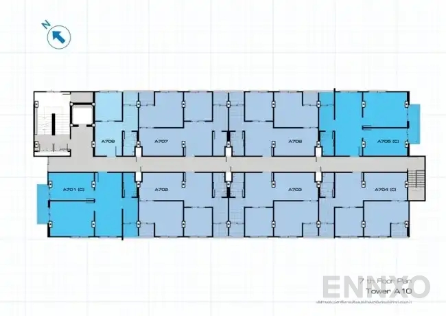 แปลนชั้น A10 Building (7th Floor) ของโครงการ เดอะ คิทท์ ติวานนท์