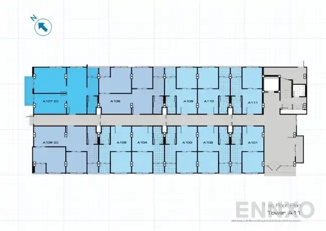 แปลนชั้น A11 Building (1st Floor) ของโครงการ เดอะ คิทท์ ติวานนท์
