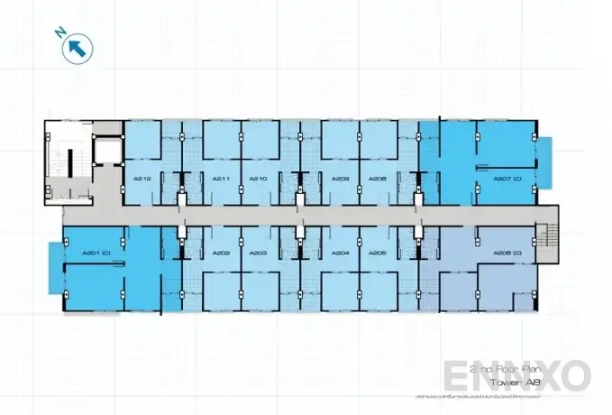 แปลนชั้น A8 Building (2nd Floor) ของโครงการ เดอะ คิทท์ ติวานนท์