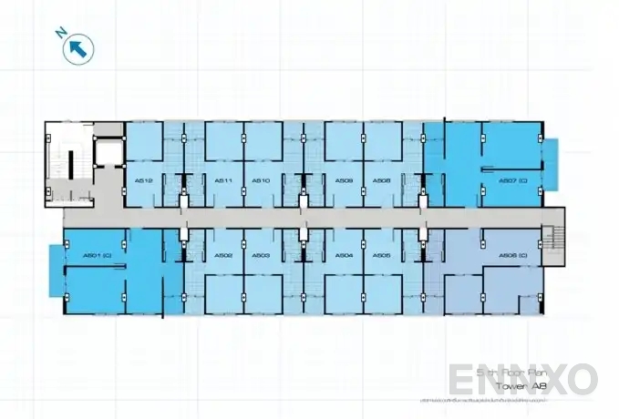 แปลนชั้น A8 Building (5th Floor) ของโครงการ เดอะ คิทท์ ติวานนท์