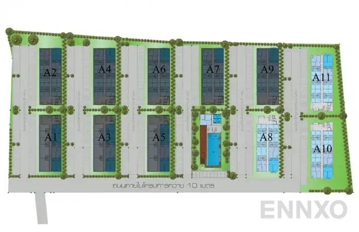 แปลนชั้น A10 Building (Master Plan) ของโครงการ เดอะ คิทท์ ติวานนท์
