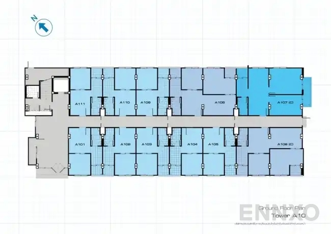 แปลนชั้น A10 Building (Ground Floor) ของโครงการ เดอะ คิทท์ ติวานนท์