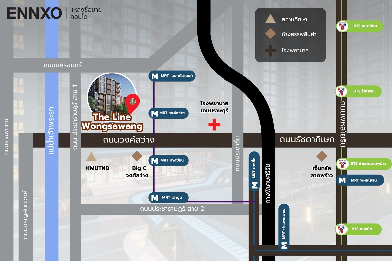 the-line-wongsawang-แผนที่โครงการ