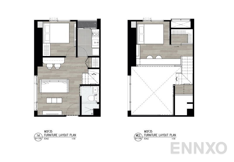 รูปแปลนห้อง 2 Bedroom Double Space ของโครงการ เดอะโมส รัตนาธิเบศร์