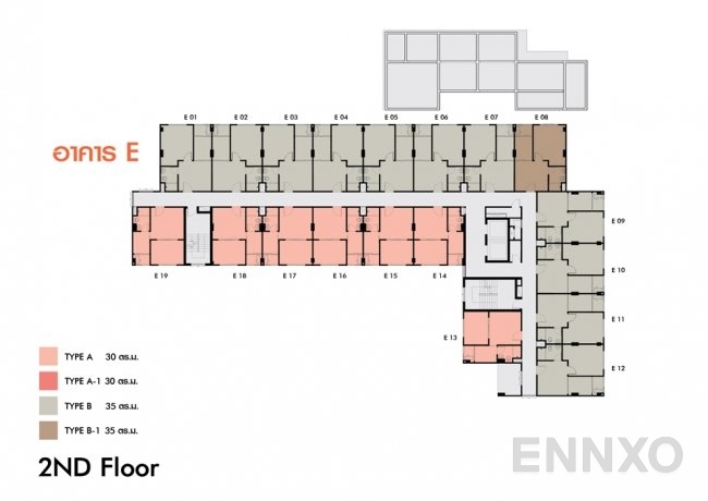 แปลนชั้น Building E (2nd Floor) ของโครงการ The Niche ID - Rama 2