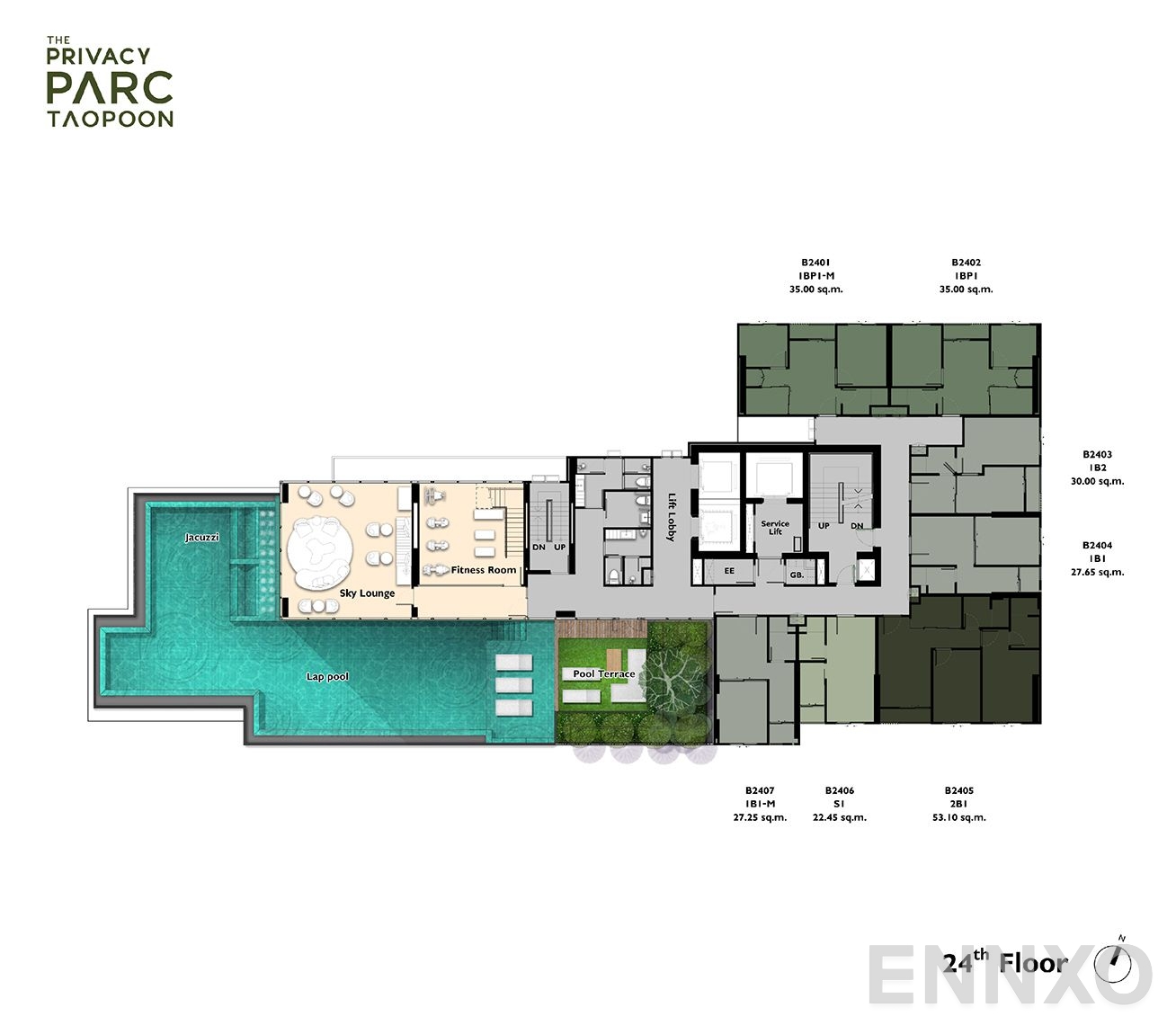 แปลนชั้น Plan 6 ของโครงการ เดอะ ไพเวซี่ พาร์ค เตาปูน