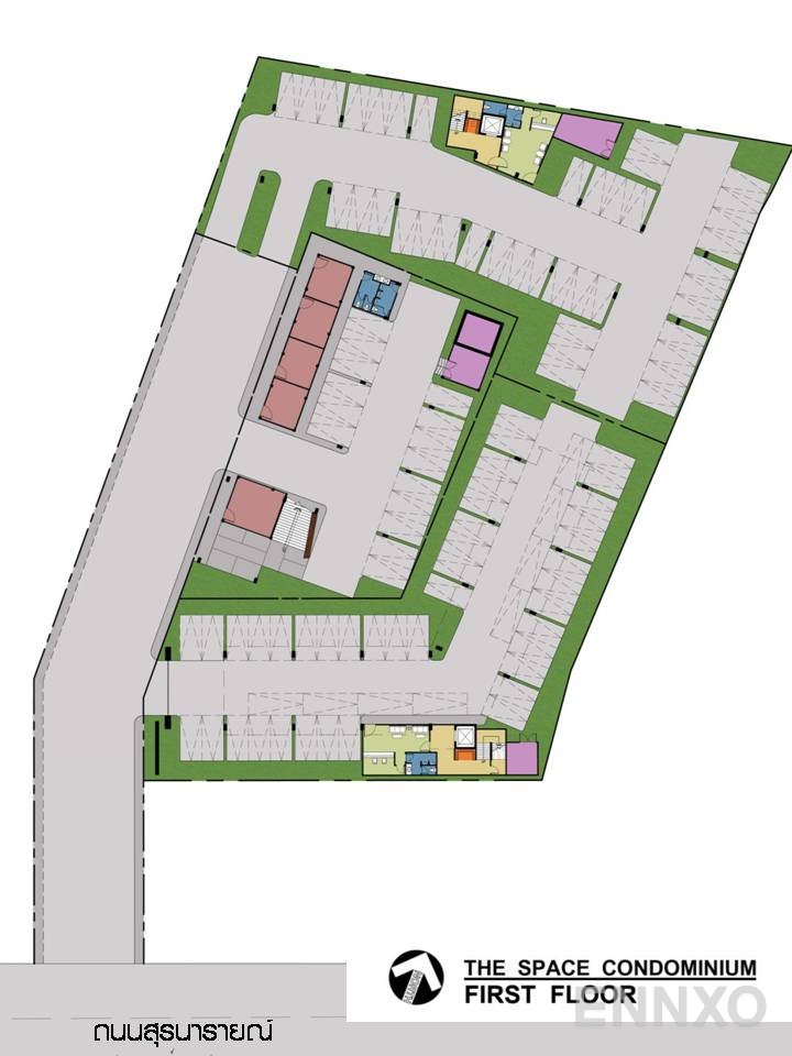 แปลนชั้น Floor 1 ของโครงการ เดอะ สเปซ คอนโด