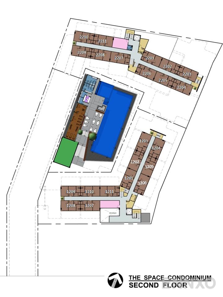 แปลนชั้น Floor 2 ของโครงการ เดอะ สเปซ คอนโด