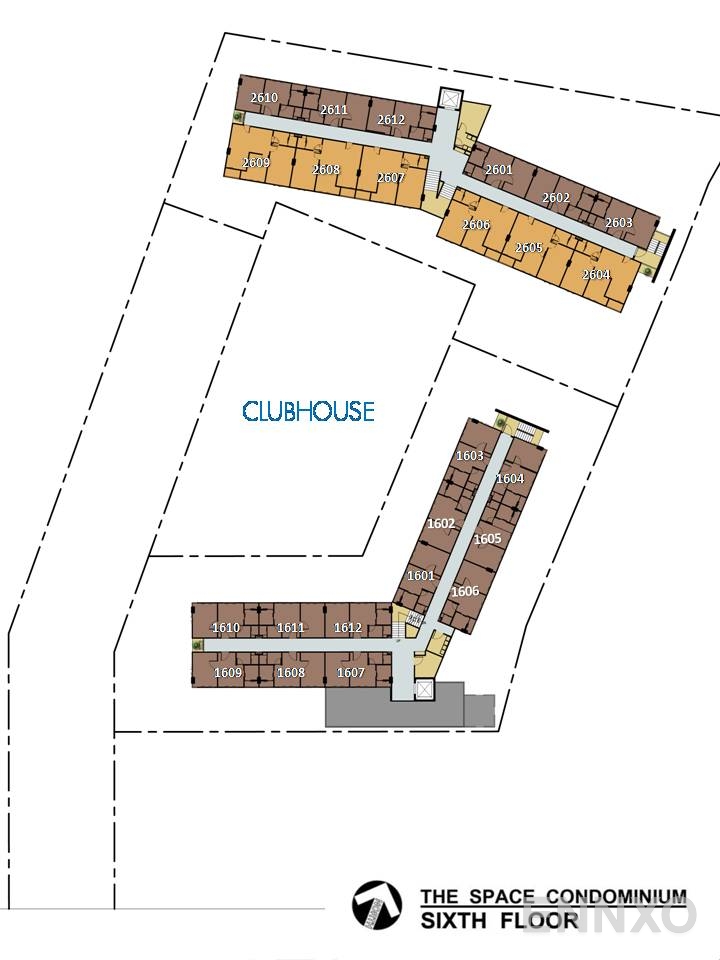 แปลนชั้น Floor 6 ของโครงการ เดอะ สเปซ คอนโด