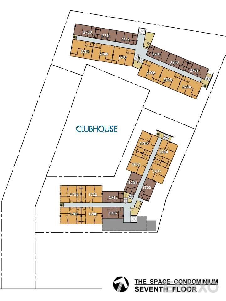 แปลนชั้น Floor 7 ของโครงการ เดอะ สเปซ คอนโด