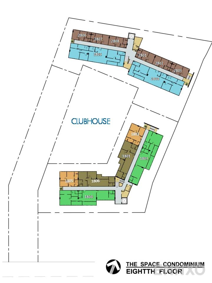 แปลนชั้น Floor 8 ของโครงการ เดอะ สเปซ คอนโด