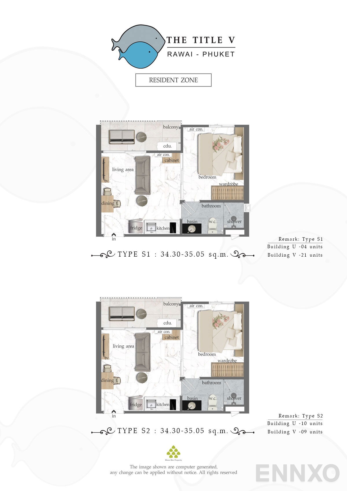 รูปแปลนห้อง Resident Zone S1,S2 ของโครงการ เด็อะ ไทเทิ้ล วี