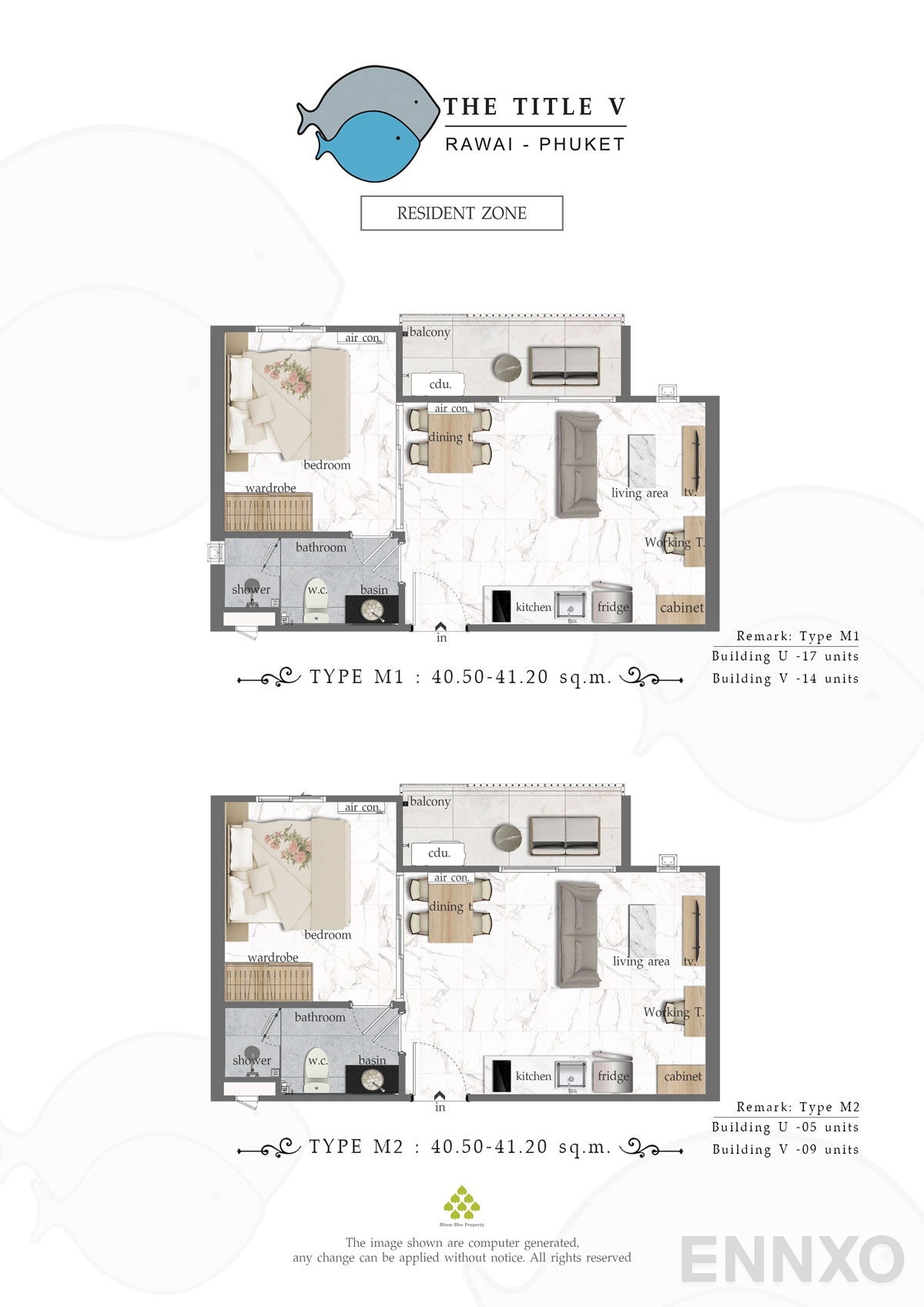 รูปแปลนห้อง Resident Zone M1,M2 ของโครงการ เด็อะ ไทเทิ้ล วี