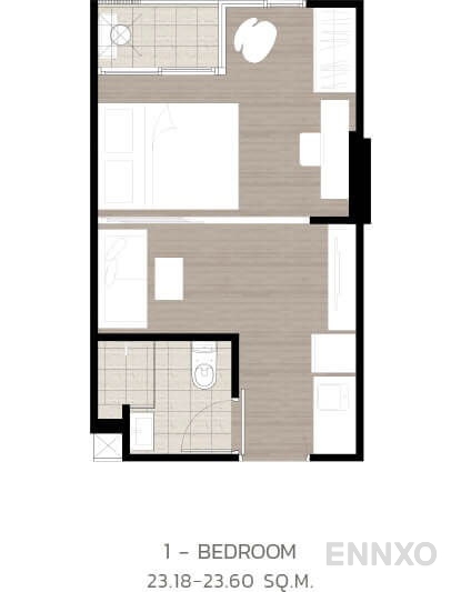 รูปแปลนห้อง 1 Bedroom โครงการ วินน์ คอนโด ลาดพร้าว-โชคชัย 4