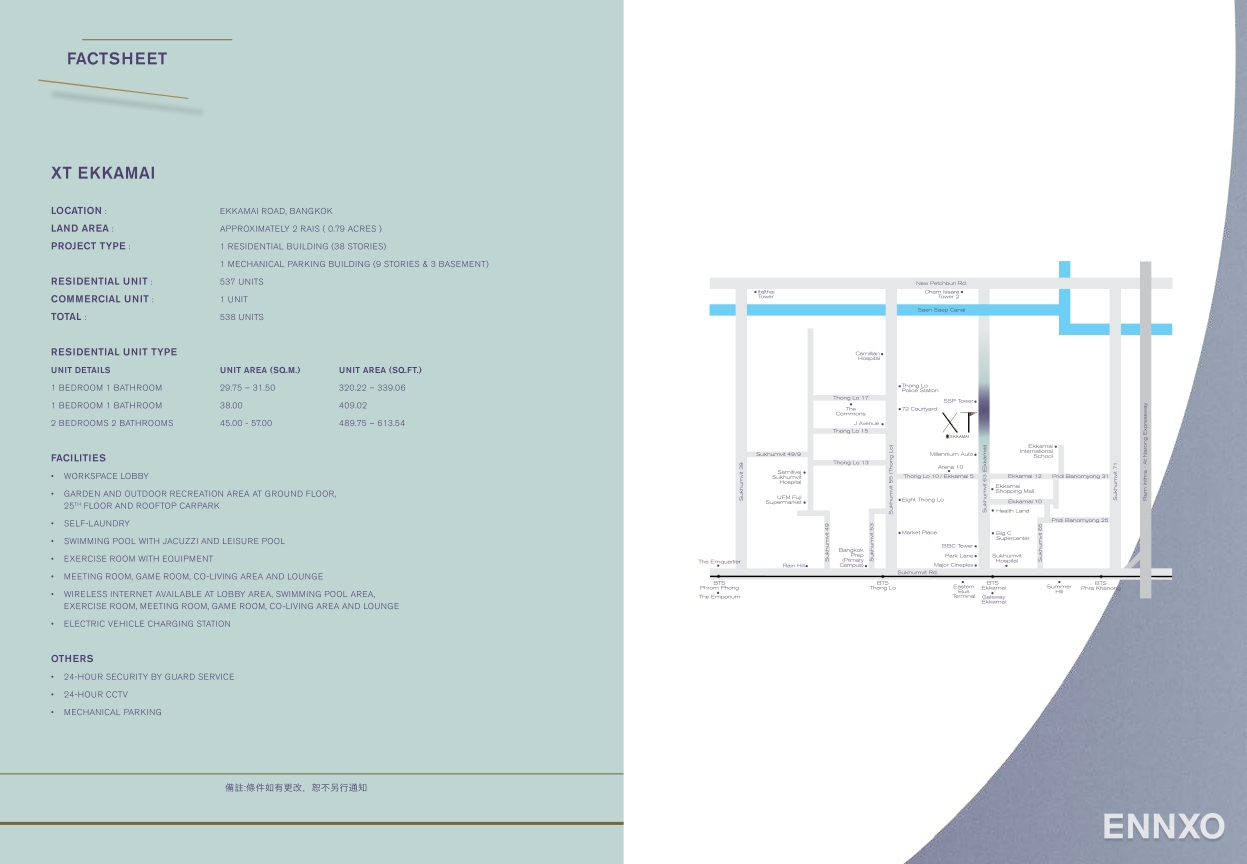รูป โบรชัวร์ ของ โครงการ XT Ekkamai หน้า 16