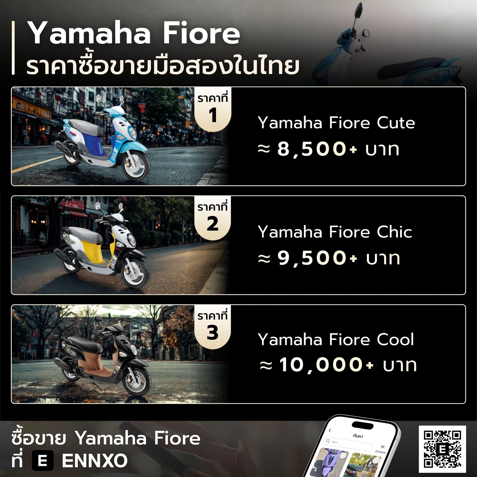 Yamaha Fiore ราคา มือสอง