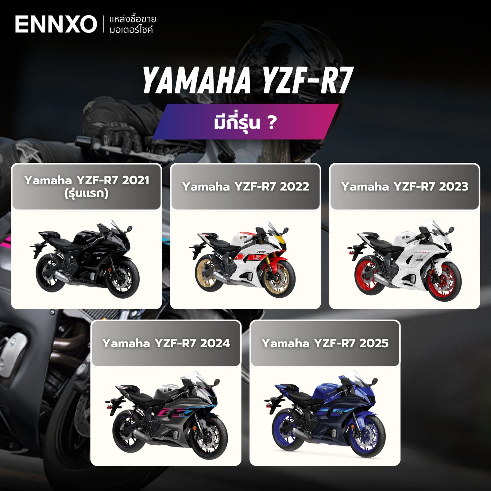 Yamaha YZF-R7 มีทั้งหมดกี่รุ่น