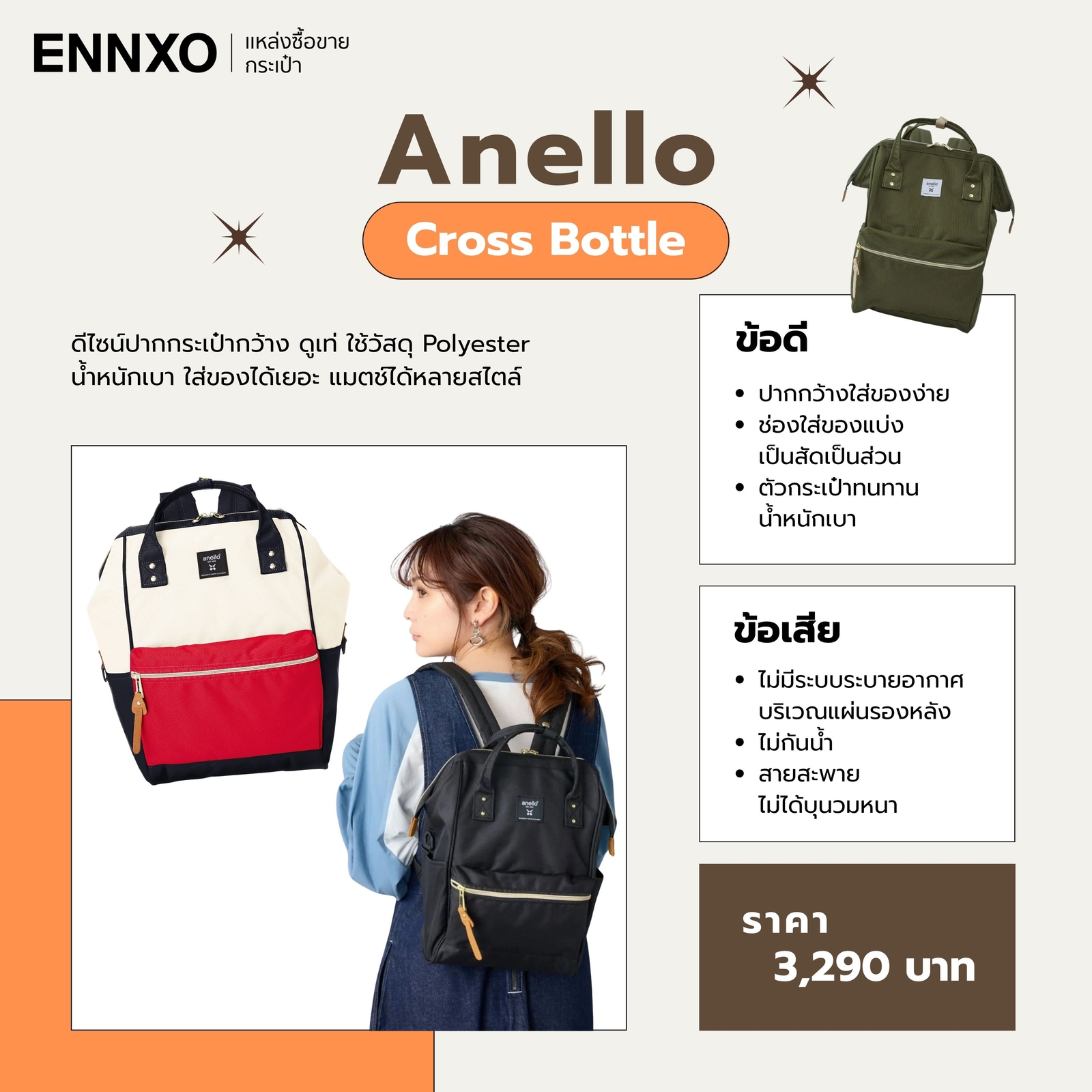 กระเป๋าเป้ Anello