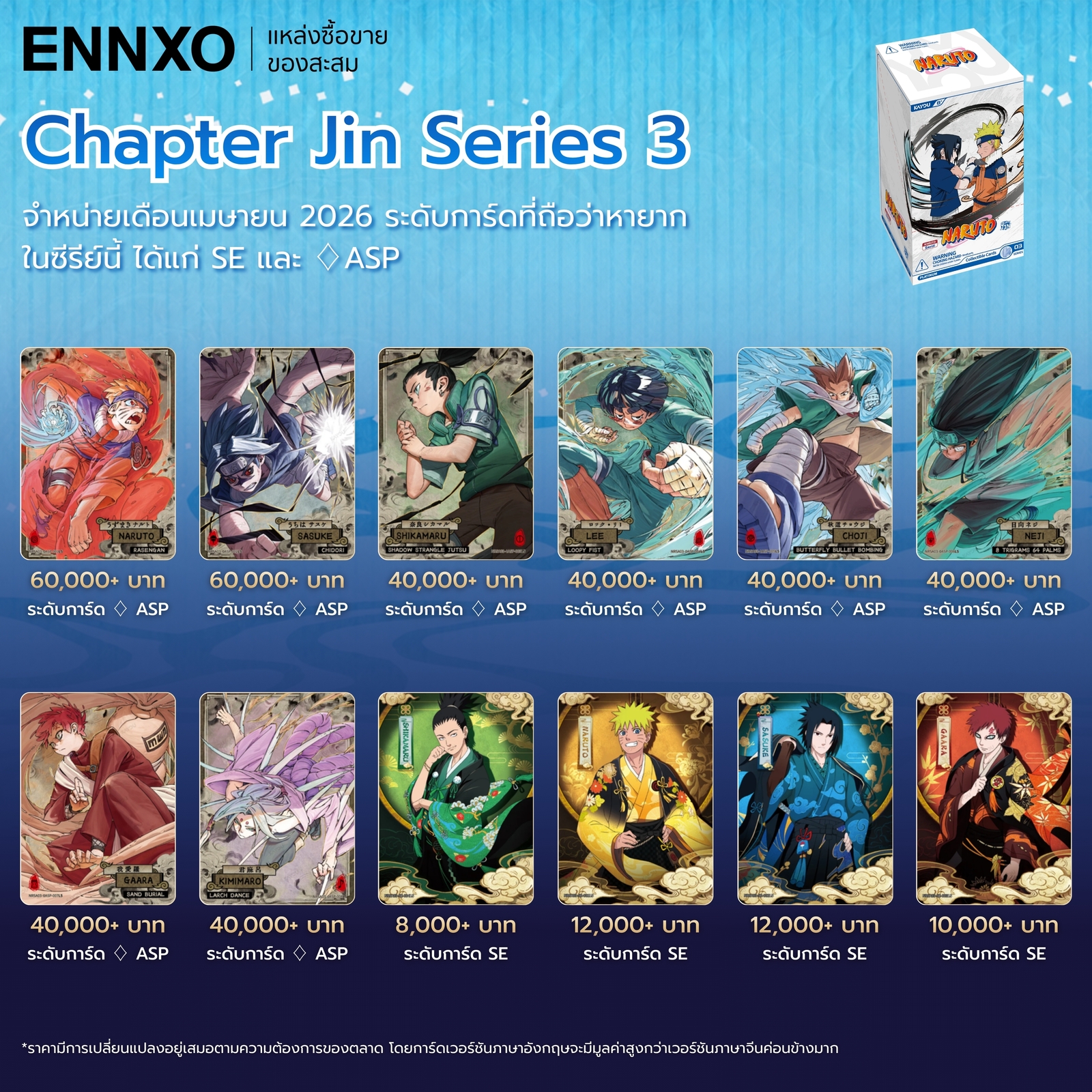 Naruto - Chapter Jin Series 3 การ์ดฮิต ราคาดี