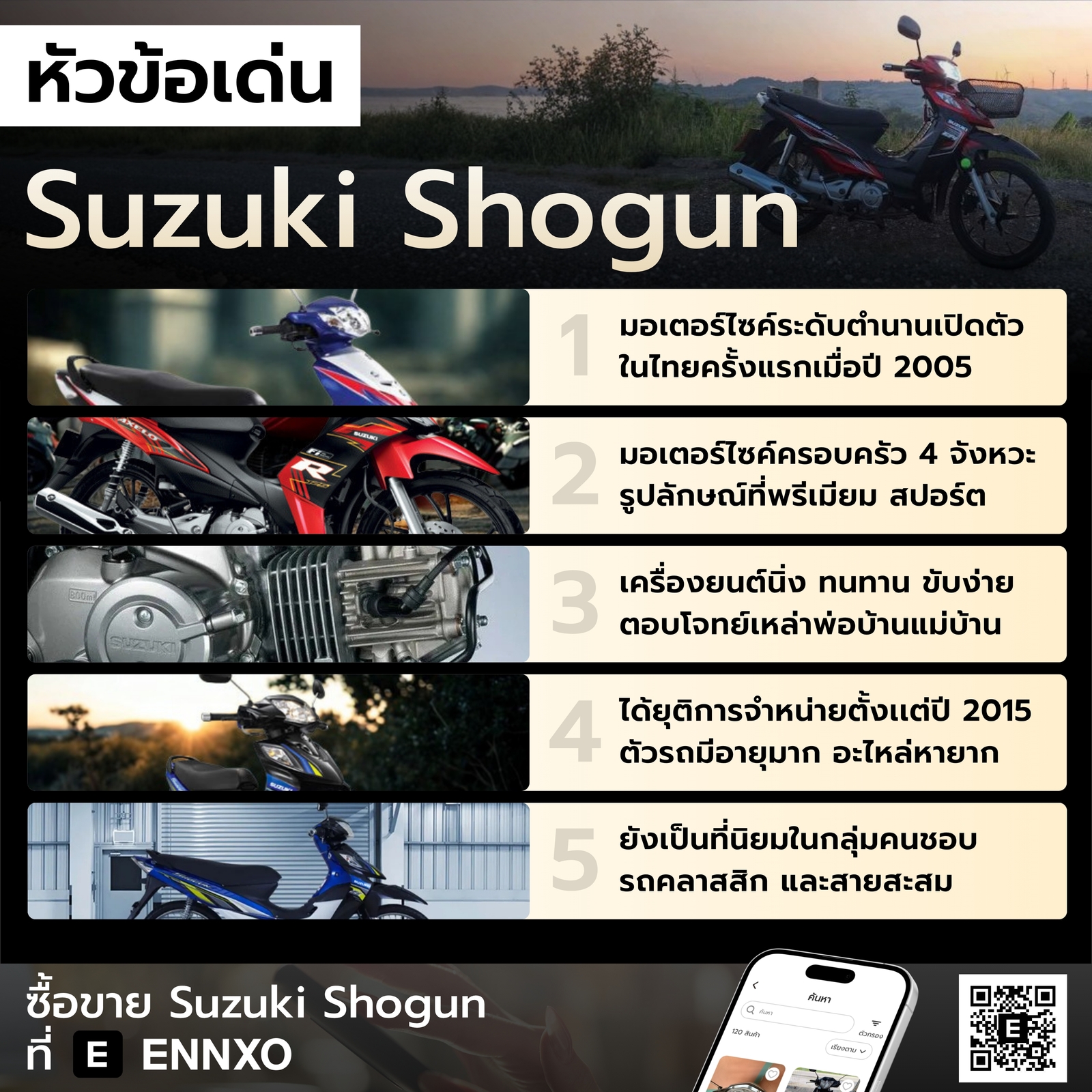 Suzuki Shogun ข้อมูลเด่น