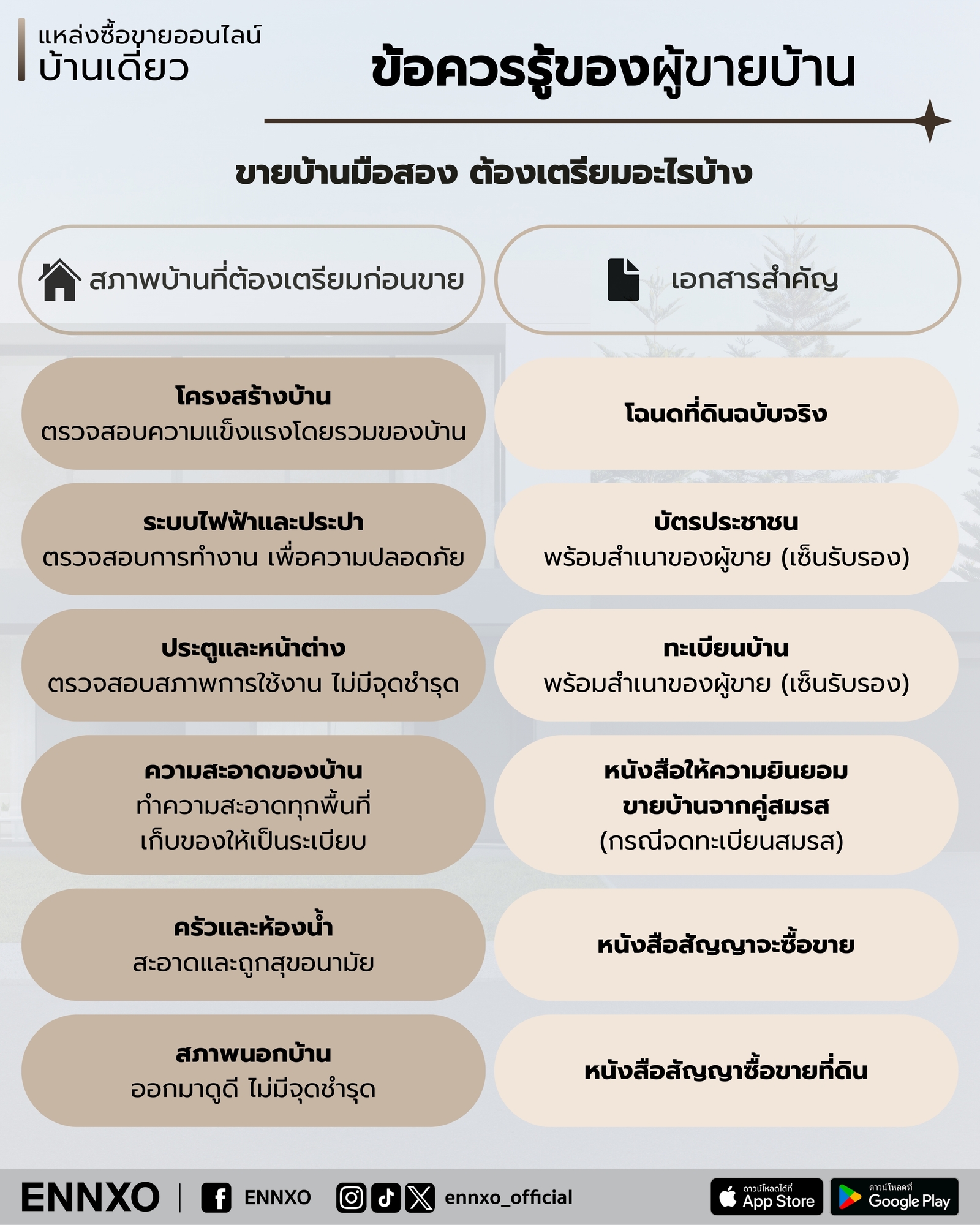 จะขายบ้านมือสอง ต้องเตรียมอะไรบ้าง