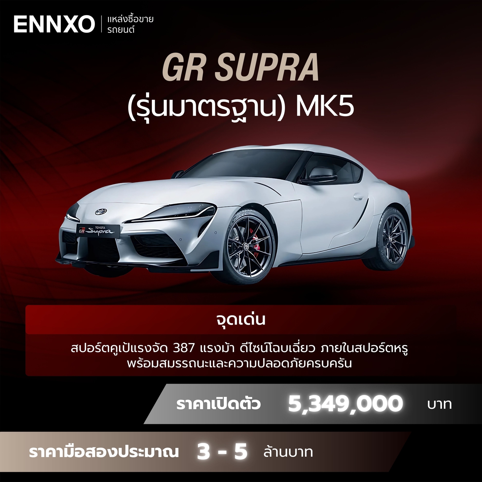 จุดเด่น GR Supra MK5