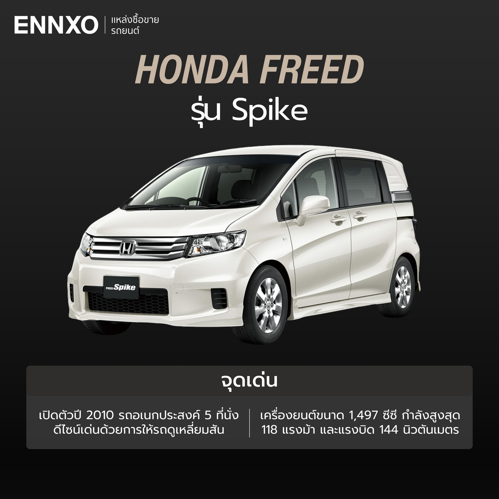 จุดเด่น Honda Freed รุ่น Spike รายละเอียด