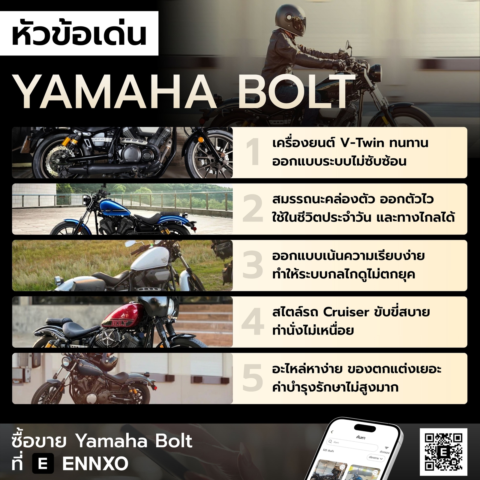 จุดเด่นของ-yamaha-bolt