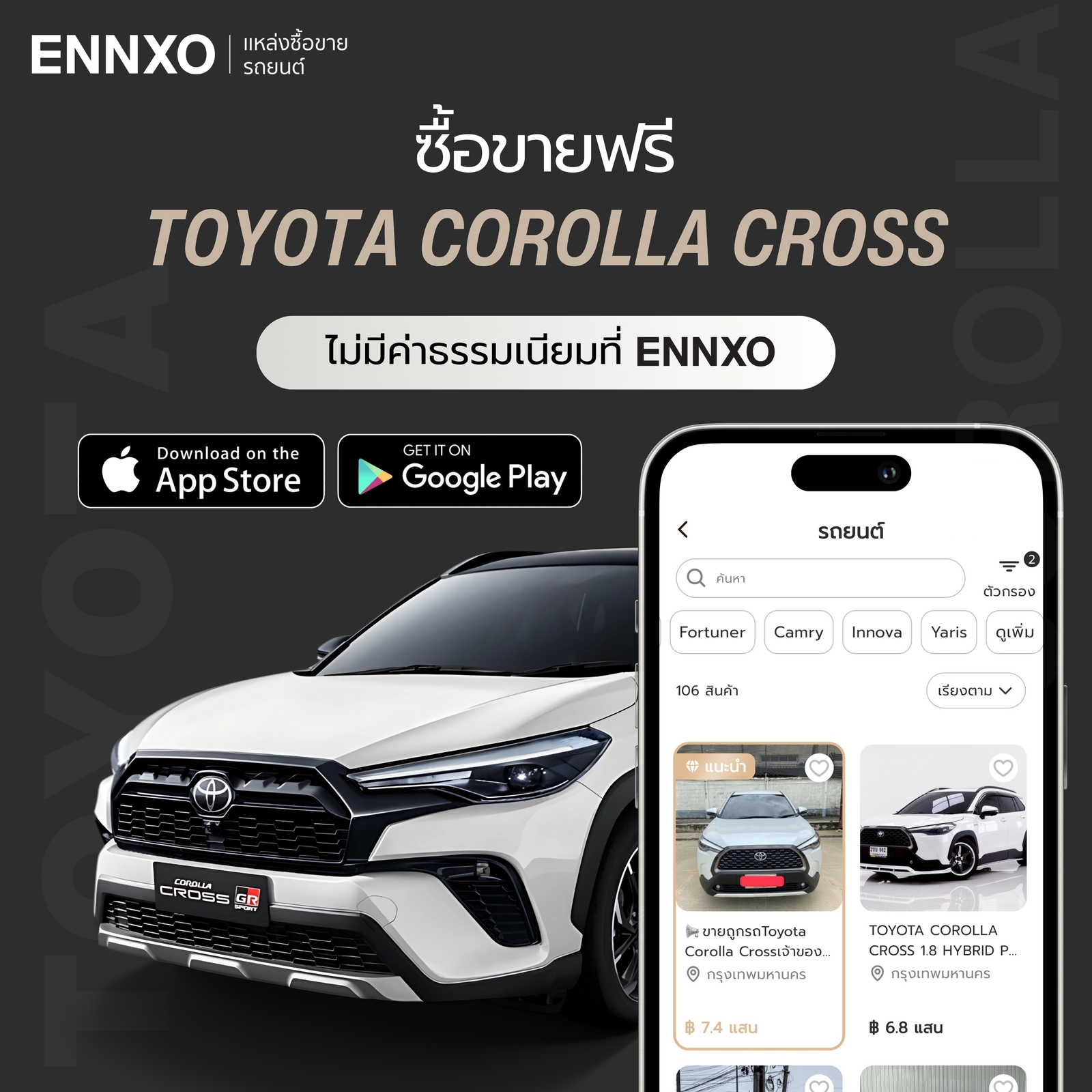 ซื้อขาย Toyota Corolla Cross มือสอง