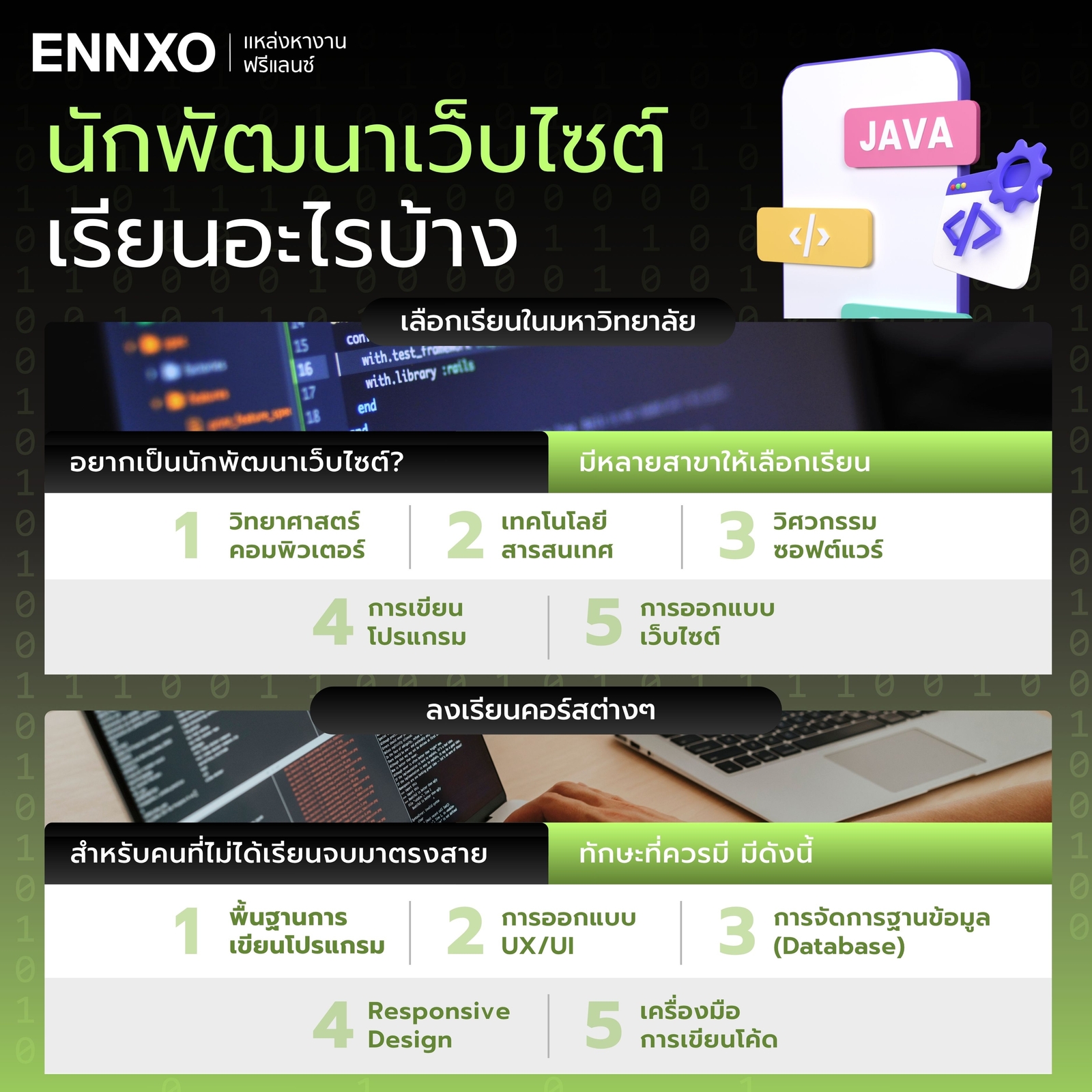 Web Developer เรียนอะไรบ้าง