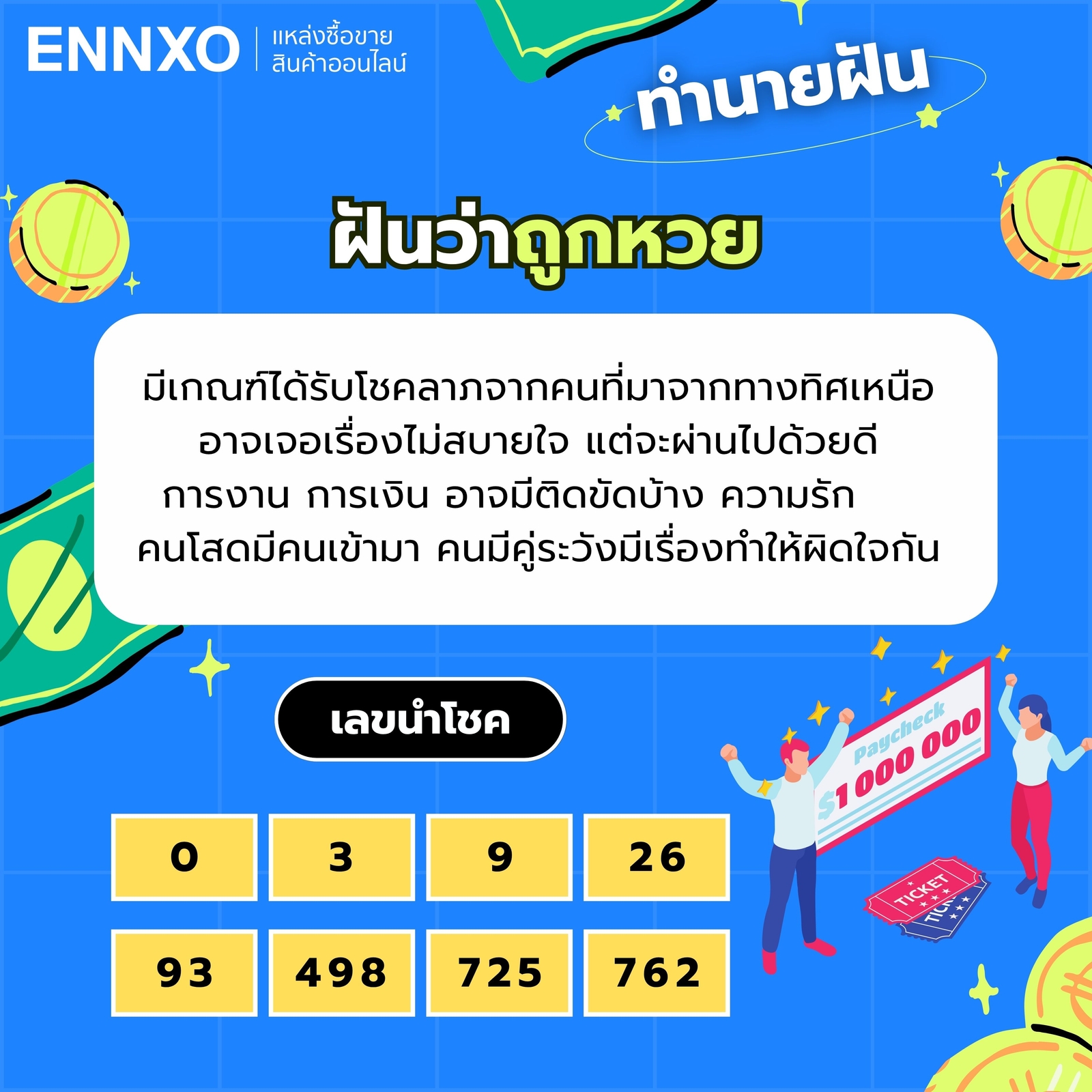 ฝันว่าถูกหวย 