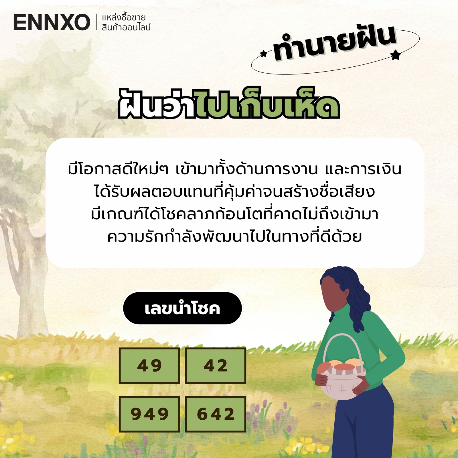 ฝันว่าไปเก็บเห็ด-เลขเด็ด