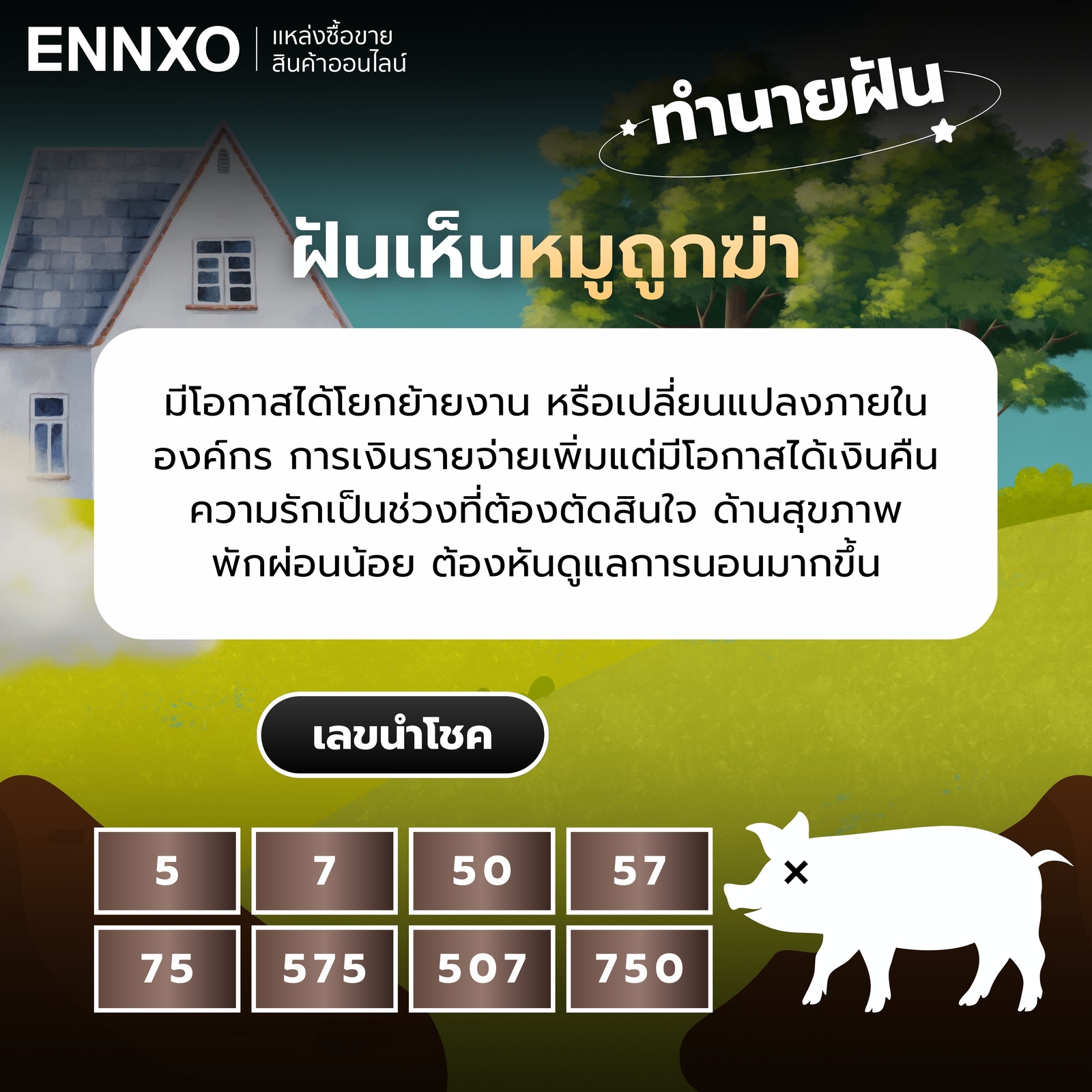 ฝันเห็นหมูถูกฆ่า เลขเด็ด