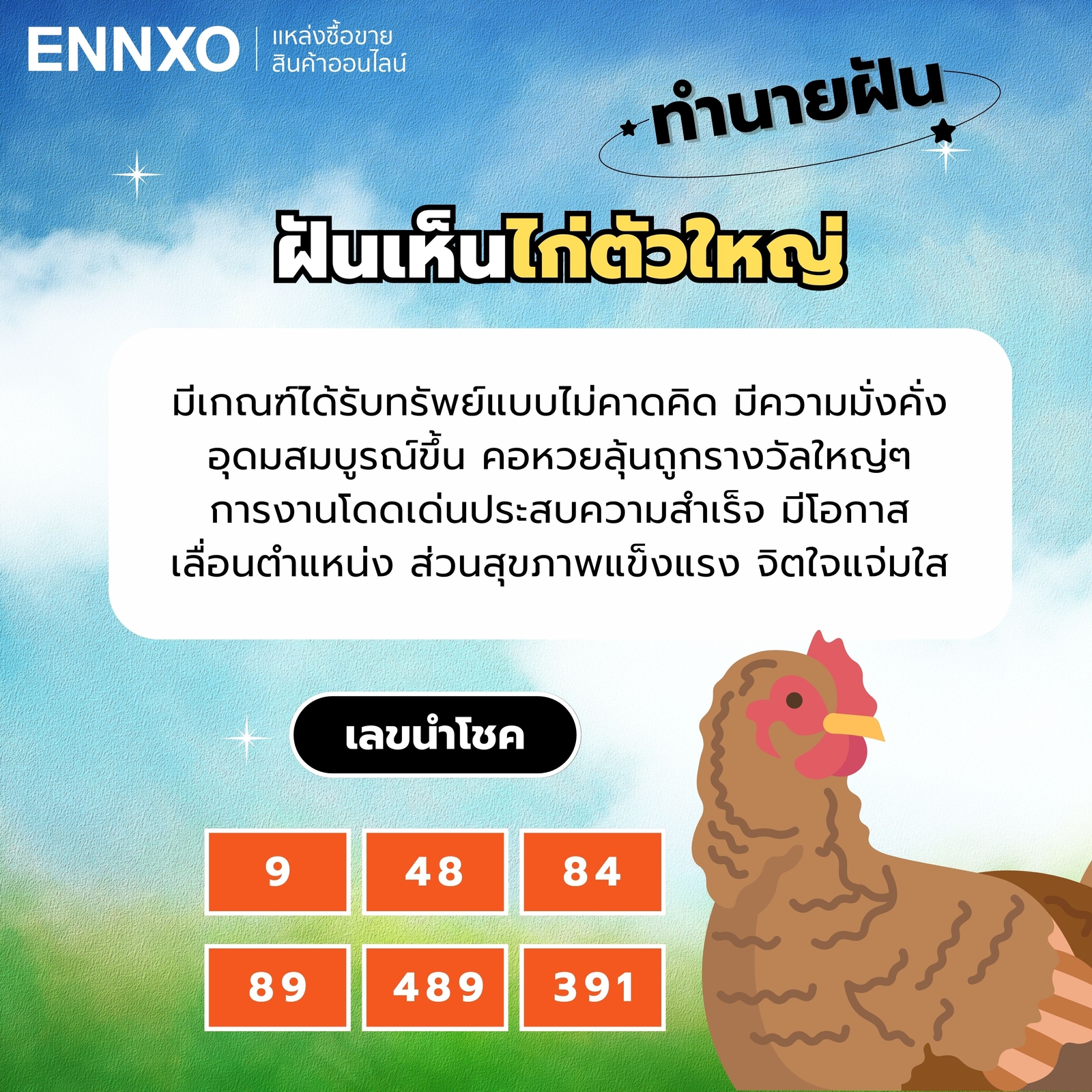 ฝันเห็นไก่ตัวใหญ่-เลขเด็ด