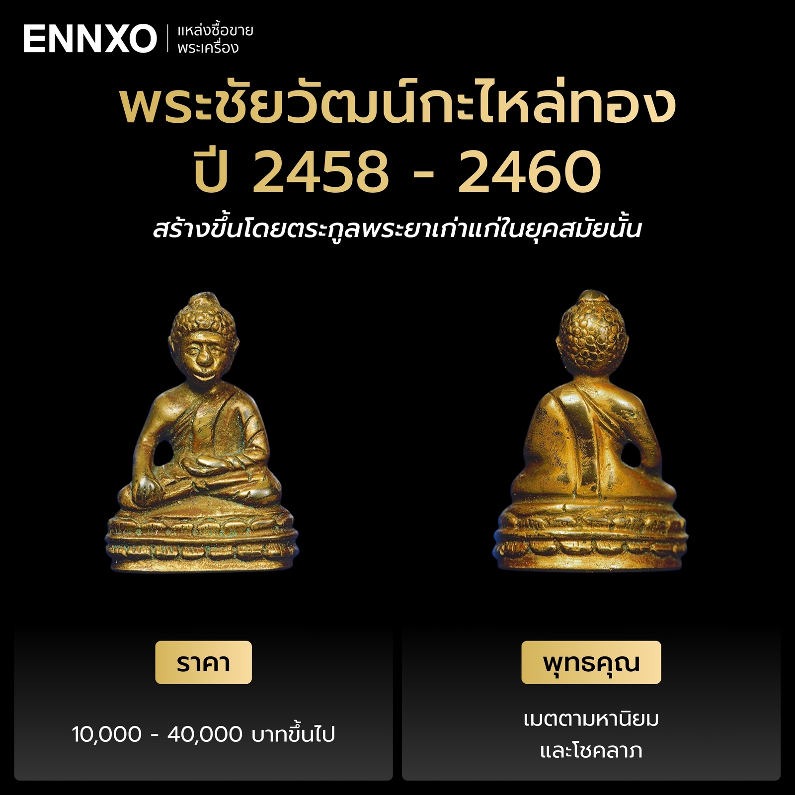 รายละเอียดพระชัยวัฒน์กะไหล่ทอง วัดสุทัศน์