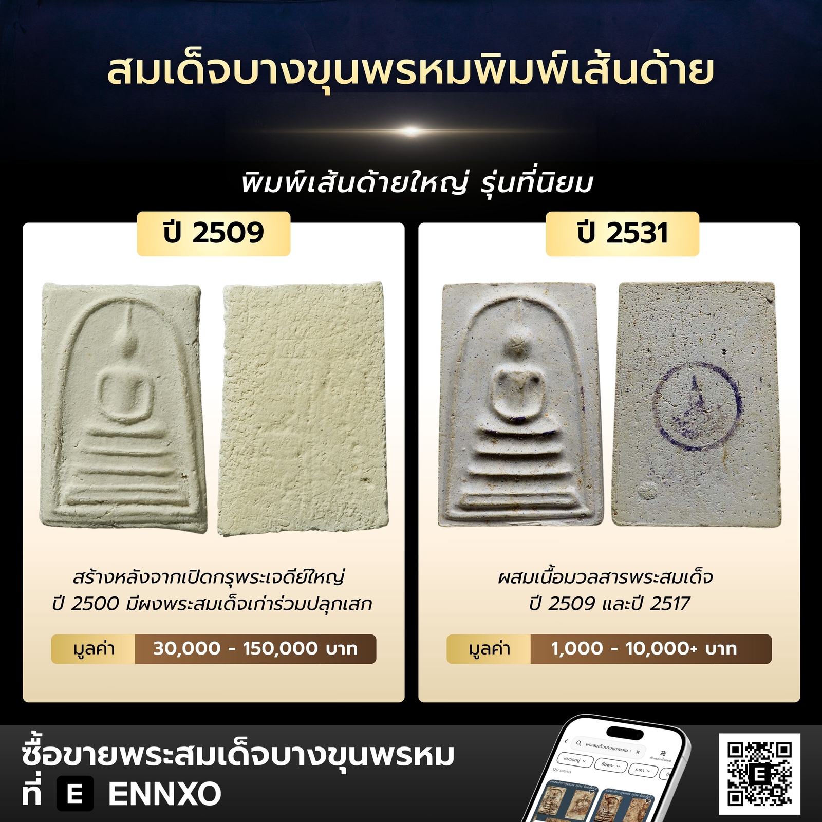 พระสมเด็จบางขุนพรหม-พิมพ์เส้นด้าย-ปี-2531-ปี-2509