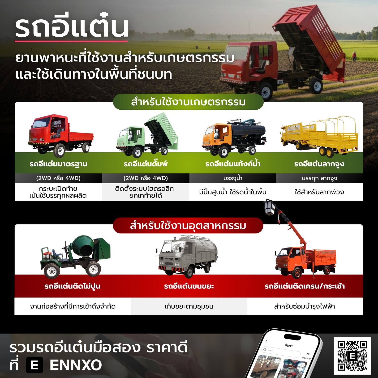 รู้จักรถอีแต๋น รถเพื่อทางการเกษตรและการขนส่ง