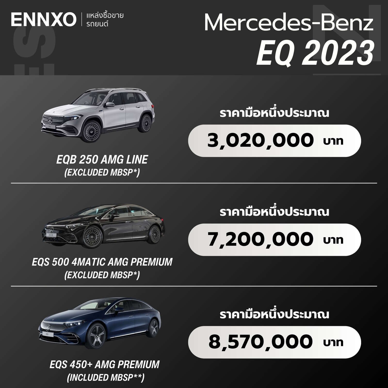 เบนซ์ EQ 2023 ราคา