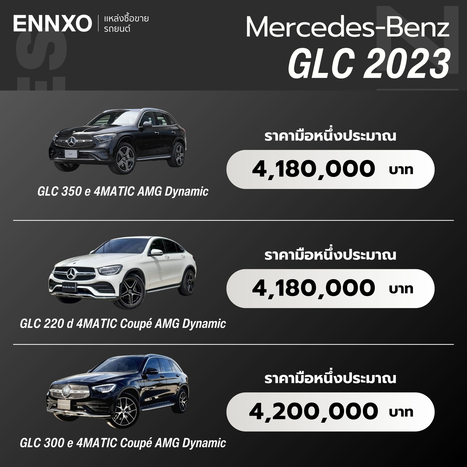 เบนซ์ GLC-2 2023 ราคา