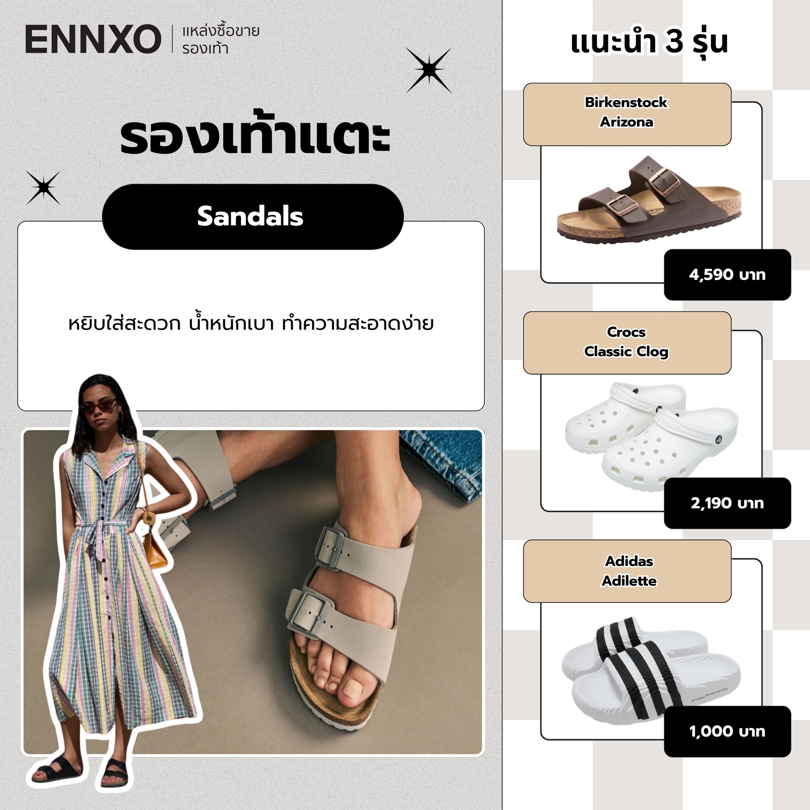 รองเท้าแตะ Unisex รุ่นไหนฮิต