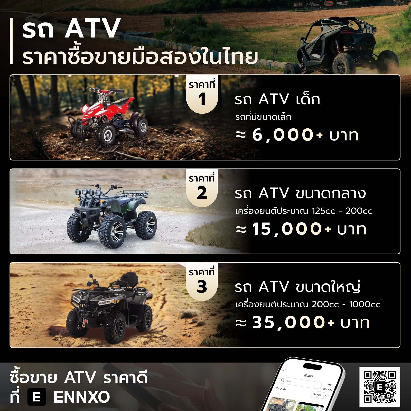 ATV มือสอง ราคาในไทยเท่าไหร่