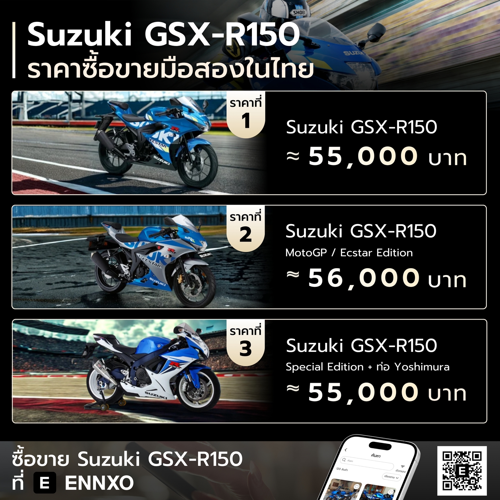 Suzuki GSX-R150 มือสอง ราคาในไทย