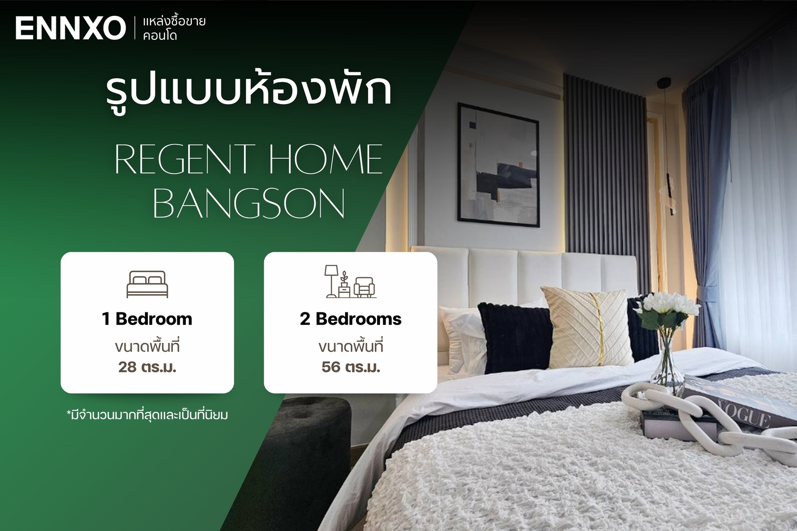 ห้องพัก Regent Home Bangson มีกี่แบบ