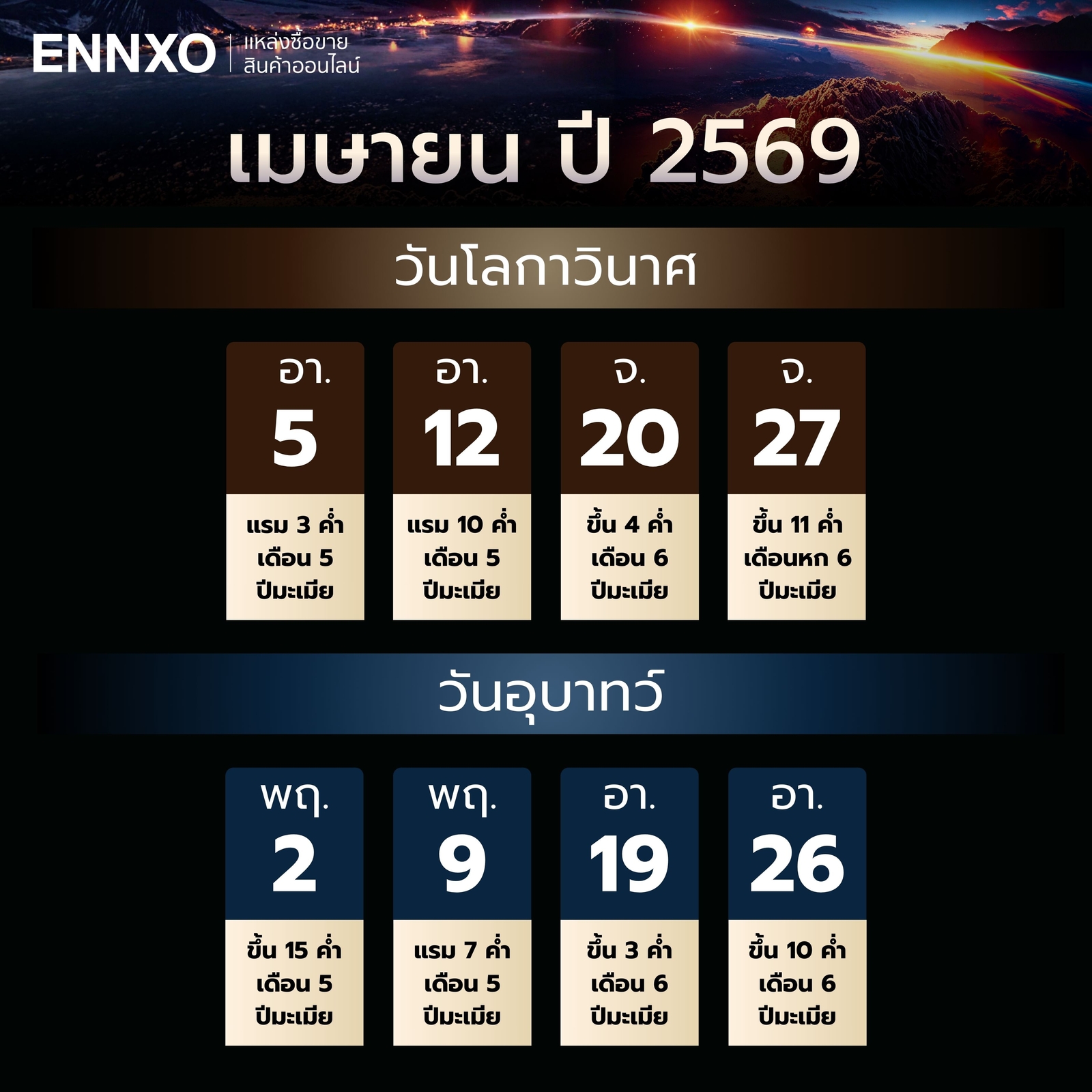 วันโลกาวินาศ-วันอุบาทว์-เมษายน-2569