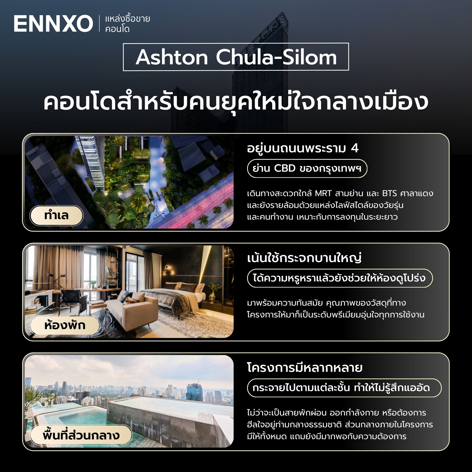 สรุปรีวิว คอนโด Ashton Chula-Silom