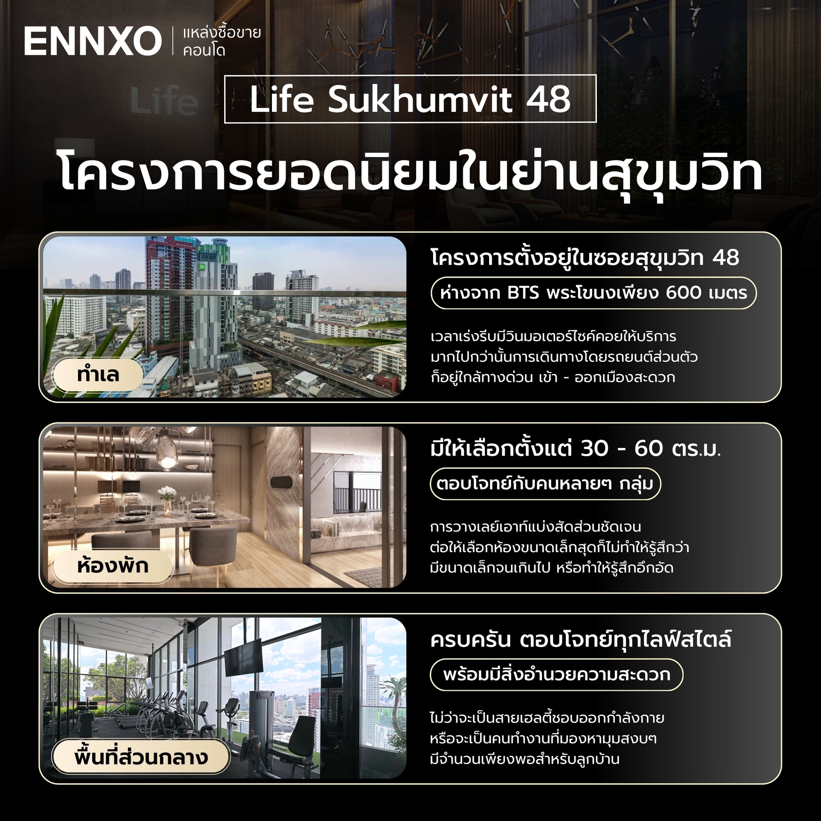 สรุปรีวิว คอนโด ไลฟ์ สุขุมวิท 48