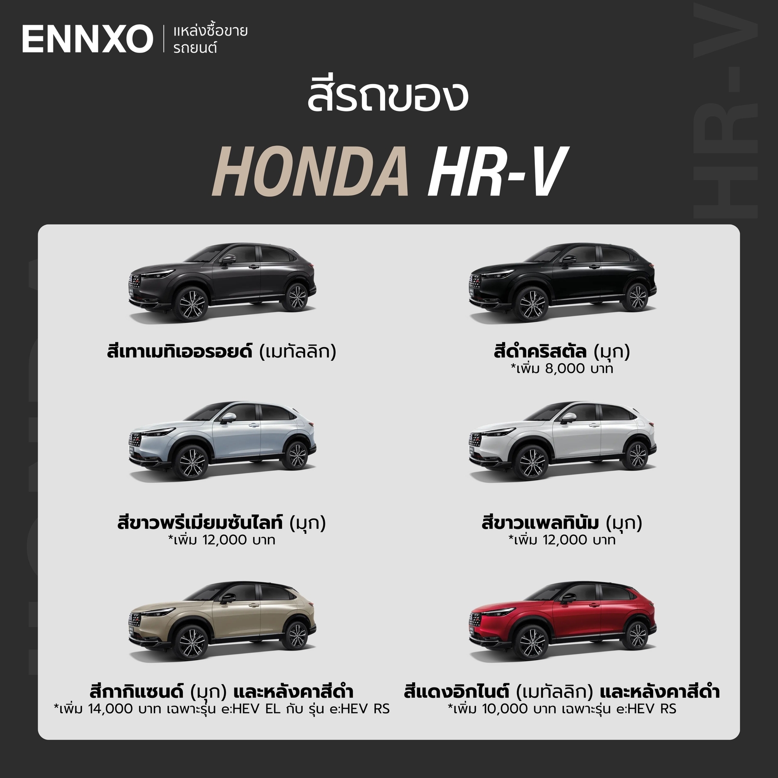 สีรถของ-honda-hrv-2025-ทุกรุ่น
