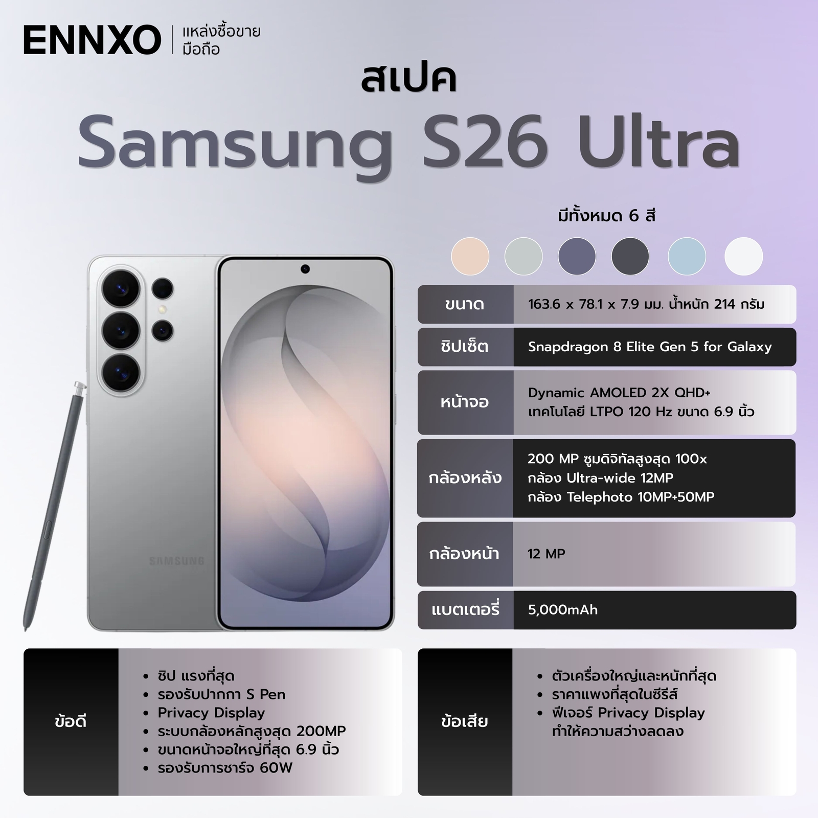 สเปค-samsung-s26-ultra