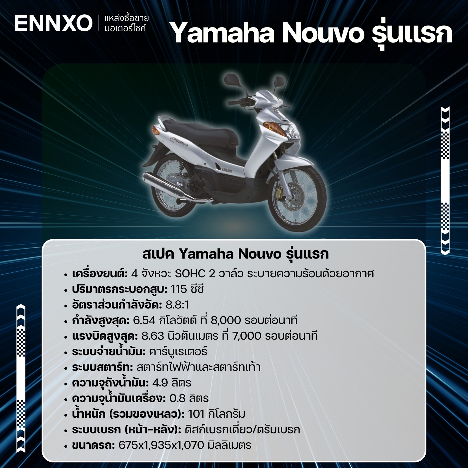 รายละเอียด Yamaha Nouvo รุ่นแรก