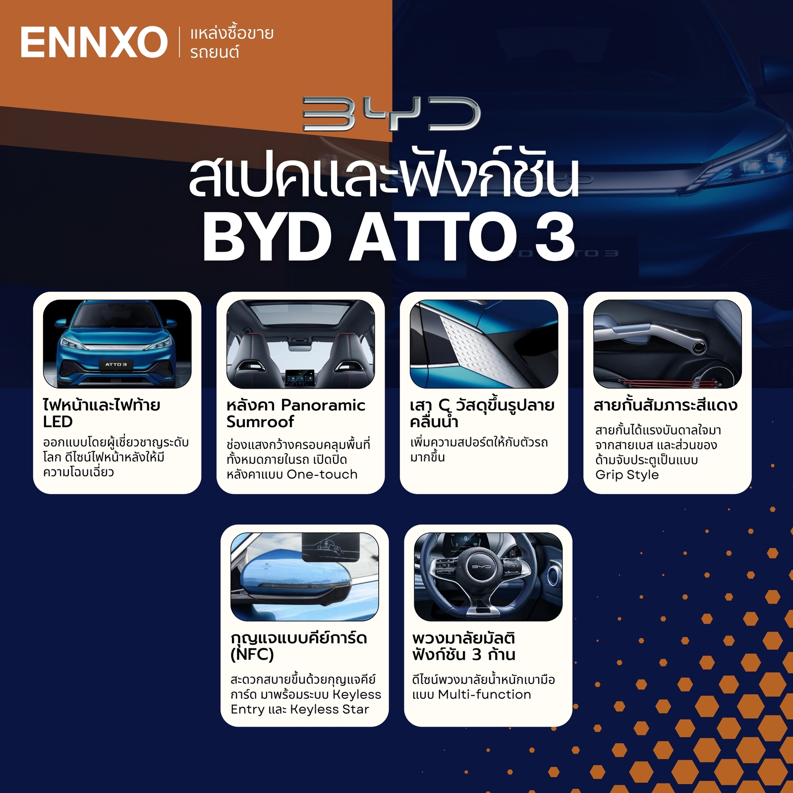 รายละเอียดรถ BYD ATTO 3